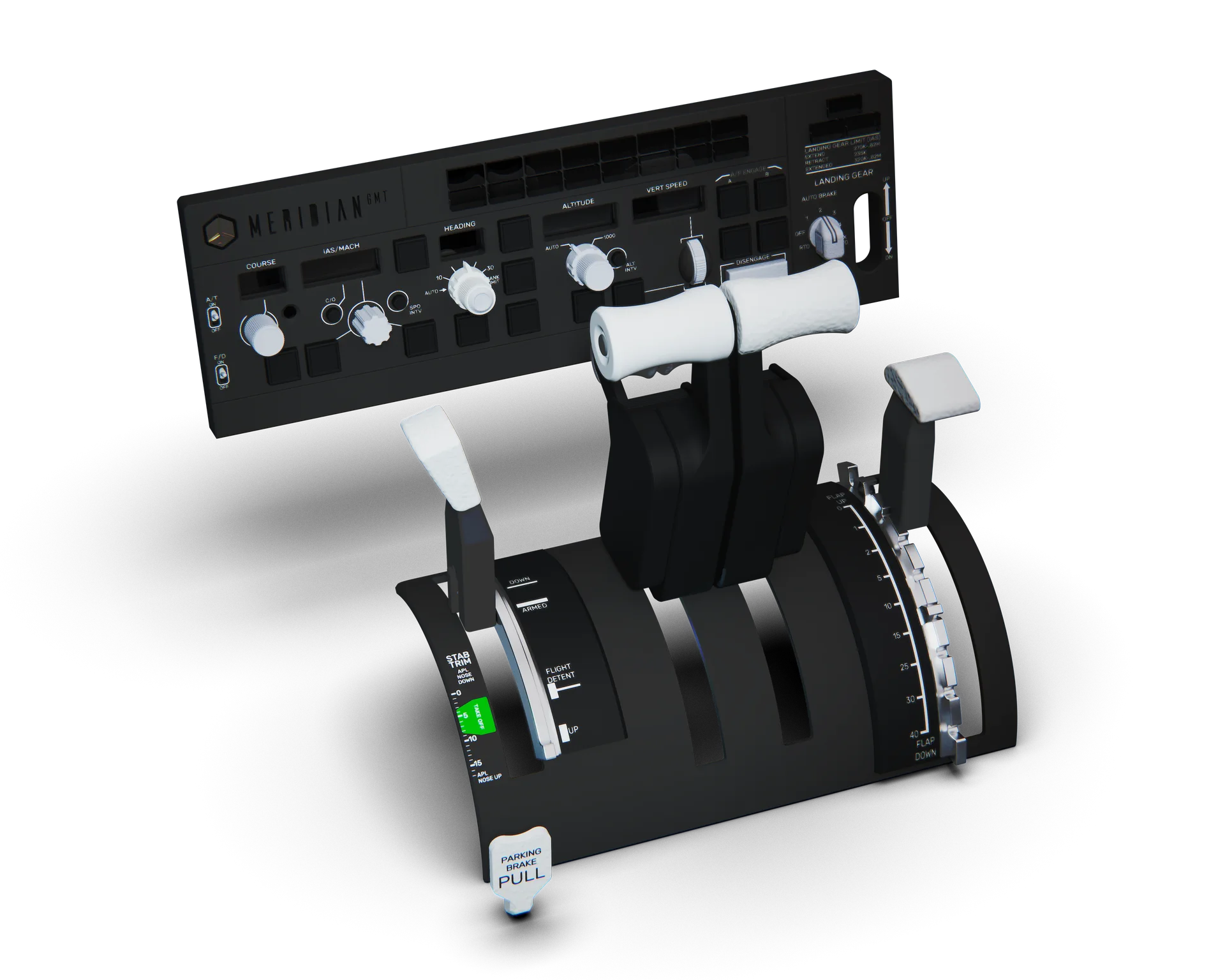 Dual engine kit for Boeing with faceplate, levers, and autopilot modules